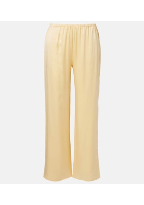 Asceno Loreto silk charmeuse wide-leg pants