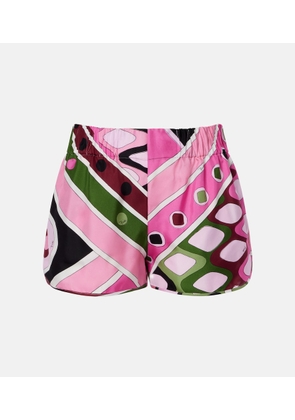 Pucci Printed silk shorts