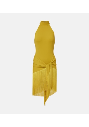 Taller Marmo Artemis fringed beach cover-up and swimsuit