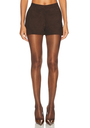 Retrofete Naya Short in Tobacco - Brown. Size L (also in S).