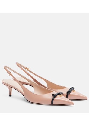 Valentino Garavani Bepointy 45 leather slingback pumps