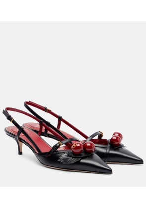 Valentino Garavani Cherryfic 45 leather slingback pumps