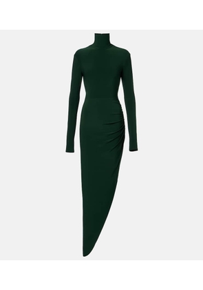 Norma Kamali Asymmetric turtleneck maxi dress