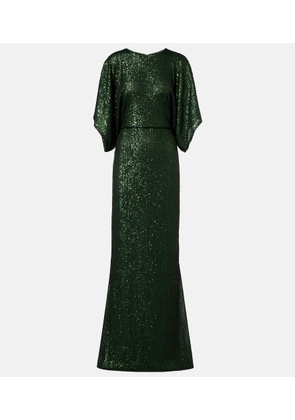 Norma Kamali Obie sequined gown