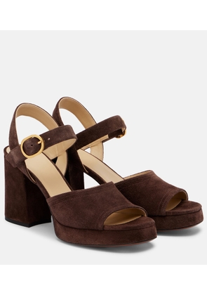 Valentino Garavani Fawcette VLogo suede platform sandals
