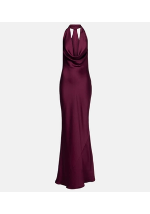 Norma Kamali Draped satin gown