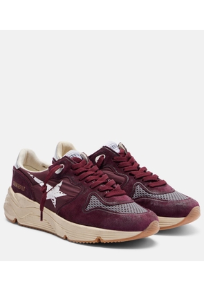 Golden Goose Running Nylon suede-trimmed sneakers