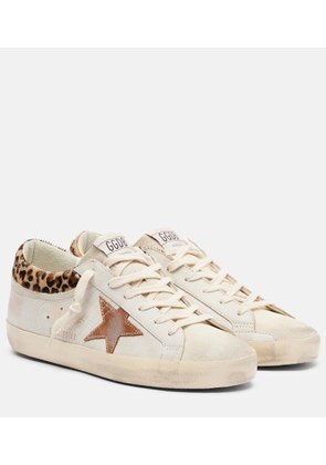 Golden Goose Super-Star calf hair-trimmed suede sneakers