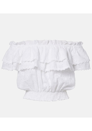 Melissa Odabash Ruth broderie anglaise cotton crop top