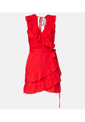 Melissa Odabash Molly ruffled cotton wrap dress