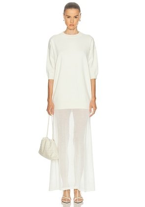 SEROYA Arwen Maxi Dress in Eggshell - Ivory. Size L (also in XS).