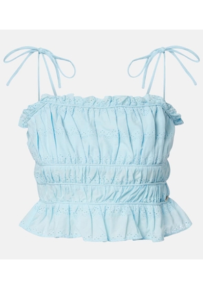 Melissa Odabash Freya broderie anglaise cotton crop top