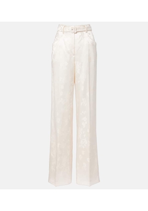 Gabriela Hearst Norman embroidered silk wide-leg pants