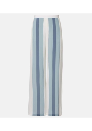 Adriana Degreas Striped wide-leg pants