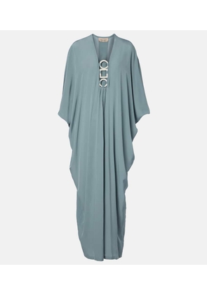 Adriana Degreas Ring-detail draped kaftan