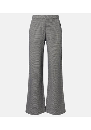 Velvet Braylen houndstooth cotton wide-leg pants