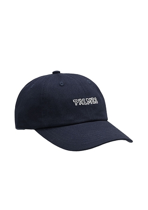 Palmes Embroidered Logo Cap in Dark Blue - Black. Size all.