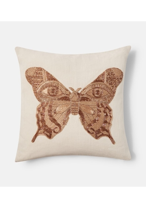 Jonathan Adler Muse beaded linen cushion