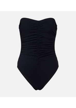Karla Colletto Basics ruched strapless swimsuit