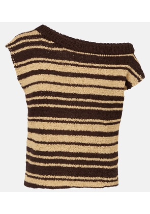 Faithfull Micah striped cotton-blend top