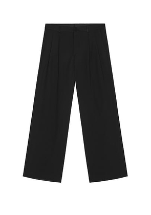 Sunflower Wide Pleated Trouser in Black - Black. Size 50 (also in ).