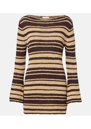 Faithfull Micah striped cotton-blend minidress