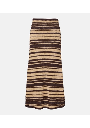 Faithfull Micah striped cotton-blend maxi skirt