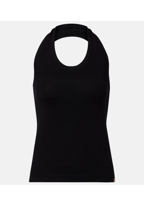 Extreme Cashmere Jerry halterneck cotton and cashmere top