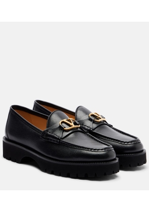 Valentino Garavani VLogo leather platform loafers