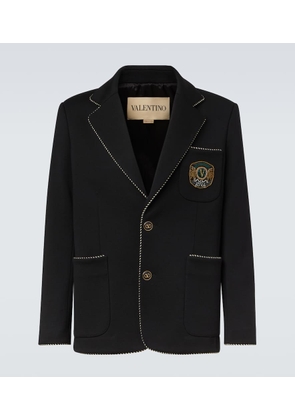 Valentino Embroidered virgin wool blazer