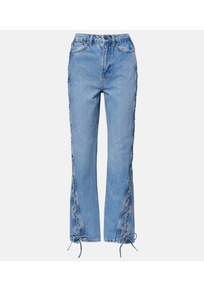 Rotate High-rise flared jeans