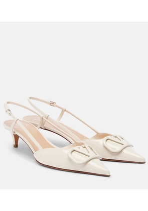 Valentino Garavani VLogo 40 patent leather slingback pumps