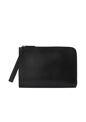 The Row Medium Portfolio Wristlet in Black ANS. Size all.