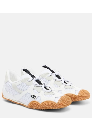 Valentino Garavani Amphibia suede-trimmed sneakers