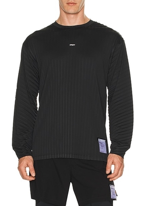 Satisfy Auralite Pleated Long Tee in Black - Black. Size S (also in XL/1X).