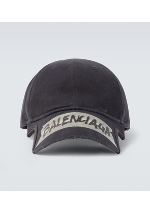 Balenciaga Masking Tape cotton drill baseball cap