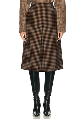 Saint Laurent Pencil Skirt in Craie Noir Multicolore - Brown. Size 40 (also in ).