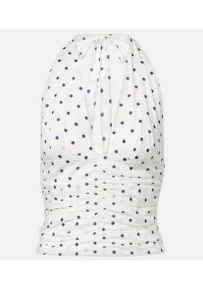 Posse Edie polka-dot halterneck top