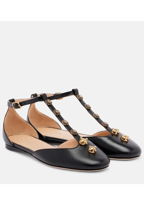 Chloe Celeste embellished leather flats