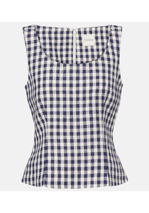 Posse Sadie gingham linen top