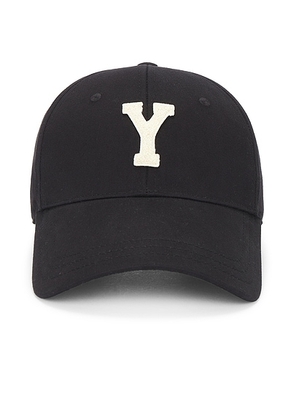 Saint Laurent Baseball Hat in Black & Ivory. Size 57 (also in 59).