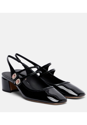 Ferragamo Milly patent leather slingback pumps