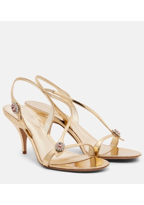 Ferragamo Sibilla 70 metallic leather sandals