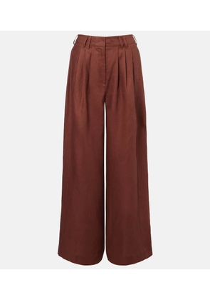 Posse Parker high-rise linen wide-leg pants