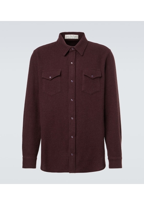 God's True Cashmere Claret cashmere shirt with amethyst