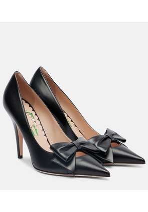 Valentino Garavani Bowow 100 bow-detail leather pumps
