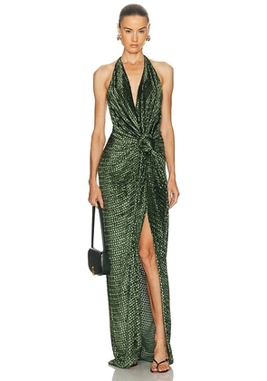 SILVIA TCHERASSI Torgiano Dress in Hunter Green - Green. Size L (also in ).