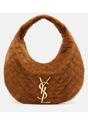 Saint Laurent Icare Medium quilted suede shoulder bag