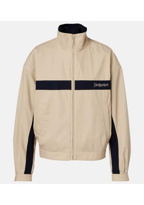Saint Laurent Logo cotton canvas jacket