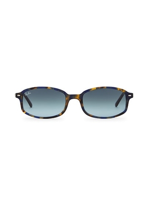 Ray-Ban Sammy Sunglasses in Yellow & Blue Havana & Blue Gradient Grey - Brown. Size all.